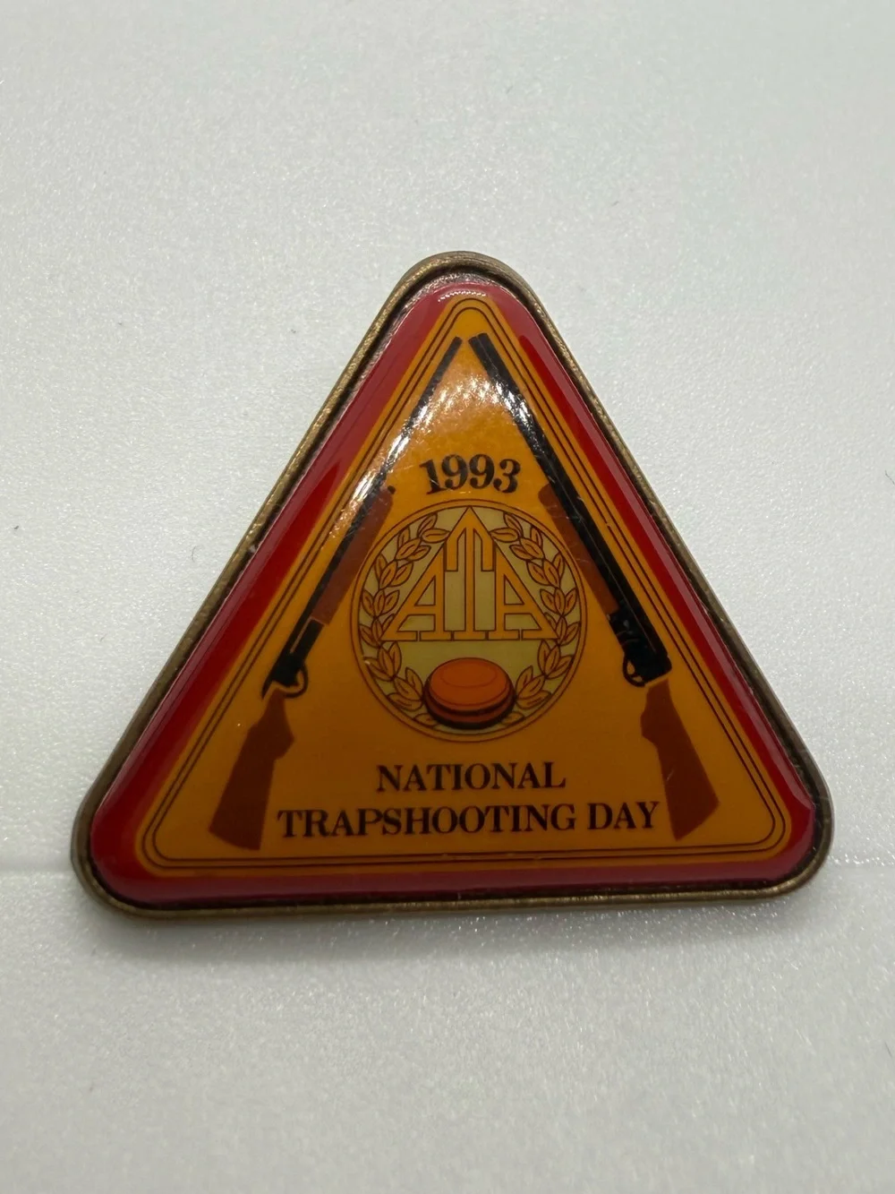 Vintage 1993 ATA National Trapshooting Day Triangle Pin